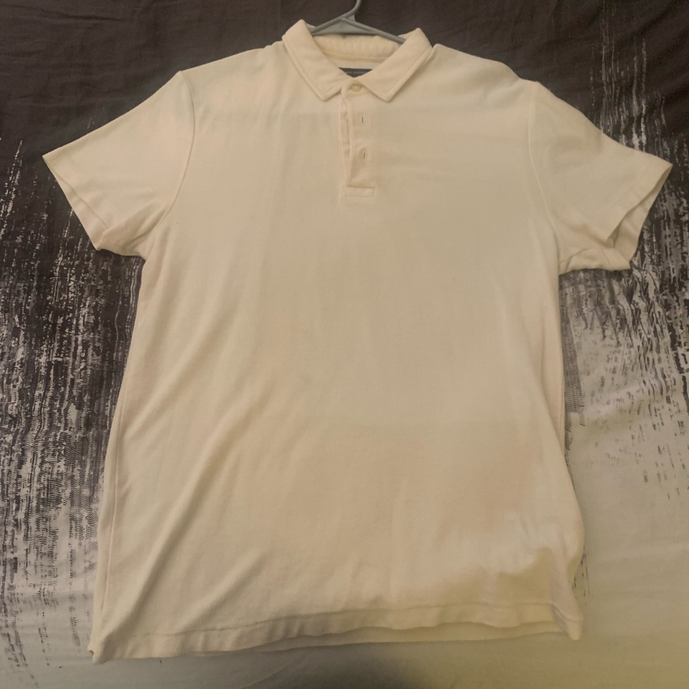 Super Soft 100% Cotton French Connection Off White Cream Men’s Polo